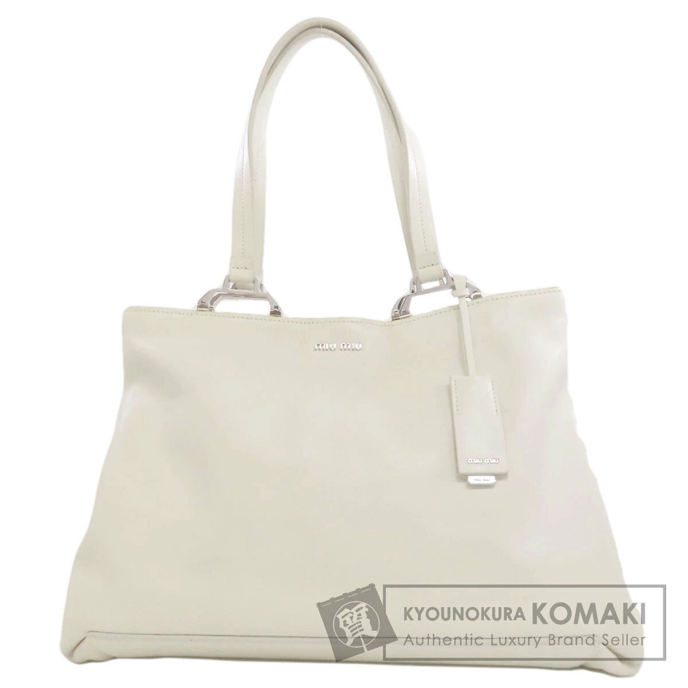 Miu Miu Logo Tote Bag Calfskin